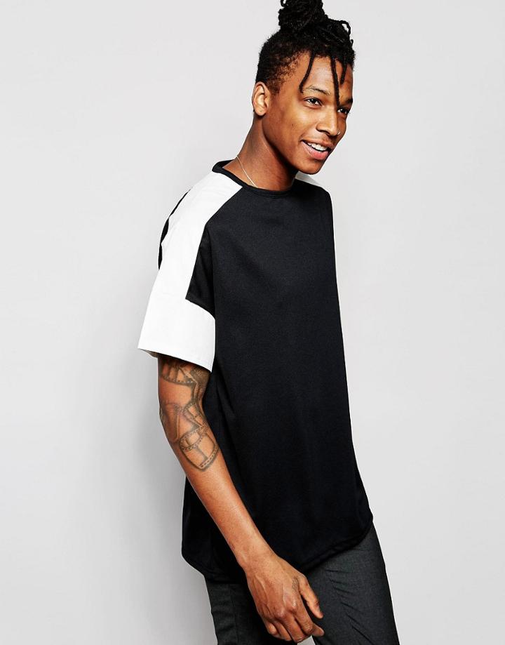 Unplugged Museum T-shirt With Contrast Panel - Black