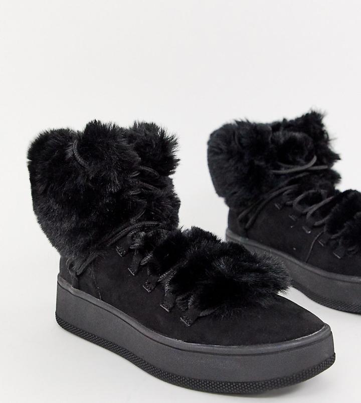 Bershka Faux Fur Lined Boot