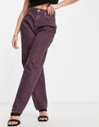 Asos Design Premium Organic Cotton Blend Super Slouchy Mom Jeans In Purple