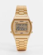Casio Digital Bracelet Watch In Gold