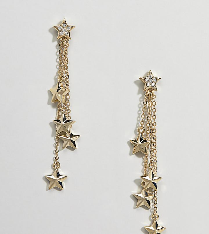 Ted Baker Gold Shooting Star Statement Earrings - Gold