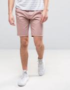 Threadbare Raw Hem Chino Shorts - Pink