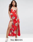 Parisian Tall Floral Maxi Dress - Red
