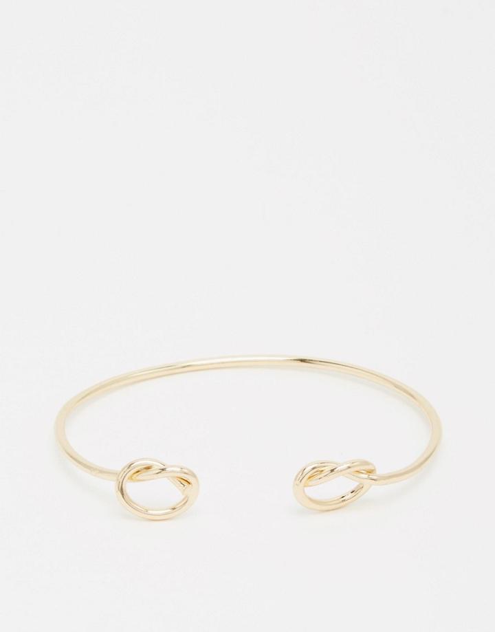 Asos Open Infinity Cuff Bracelet - Gold