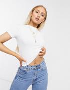 Asos Design Slim Fit T-shirt In Clean Rib In White