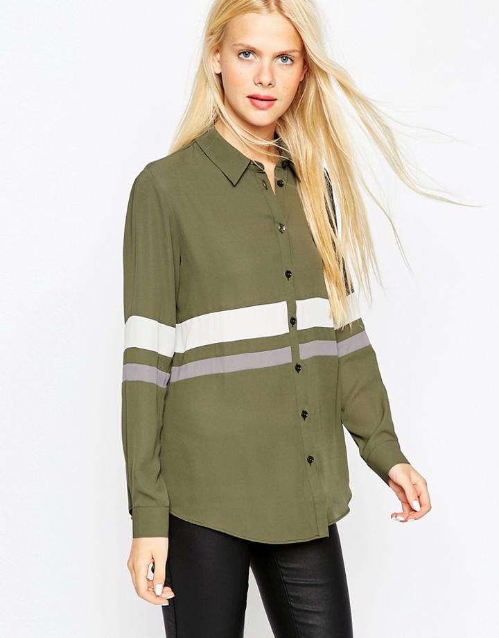 Asos Color Block Blouse - Multi