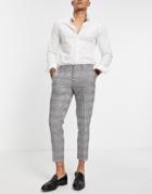 Selected Homme Skinny Fit Suit Pants In White Check