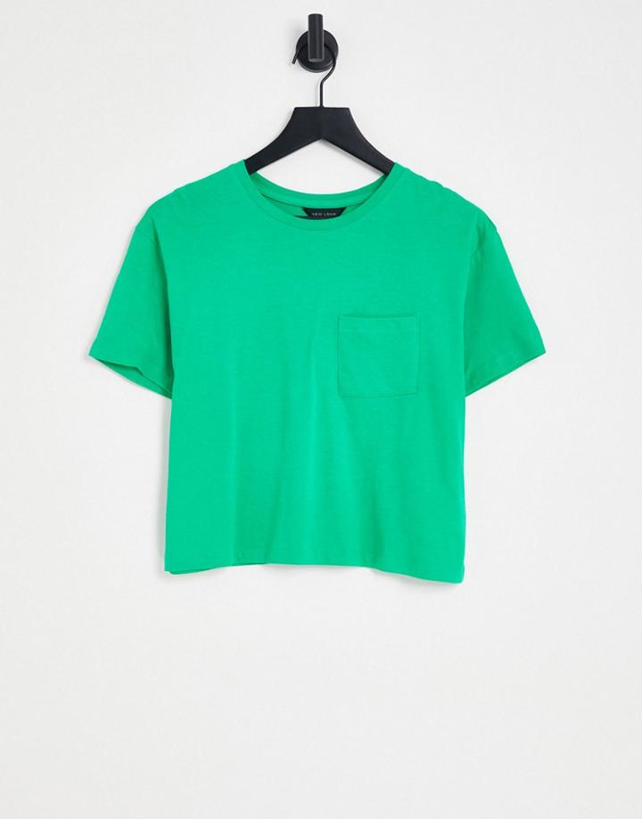 New Look Boxy Tee In Bright Green
