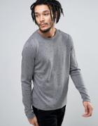 Esprit 100% Cotton Knitted Sweater With All Over Ditsy Detail - Gray