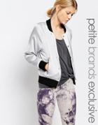 One Day Petite Bomber Jacket - Silver