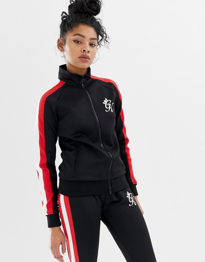 Gym King Funnel Neck Zip Up Sweater - Black