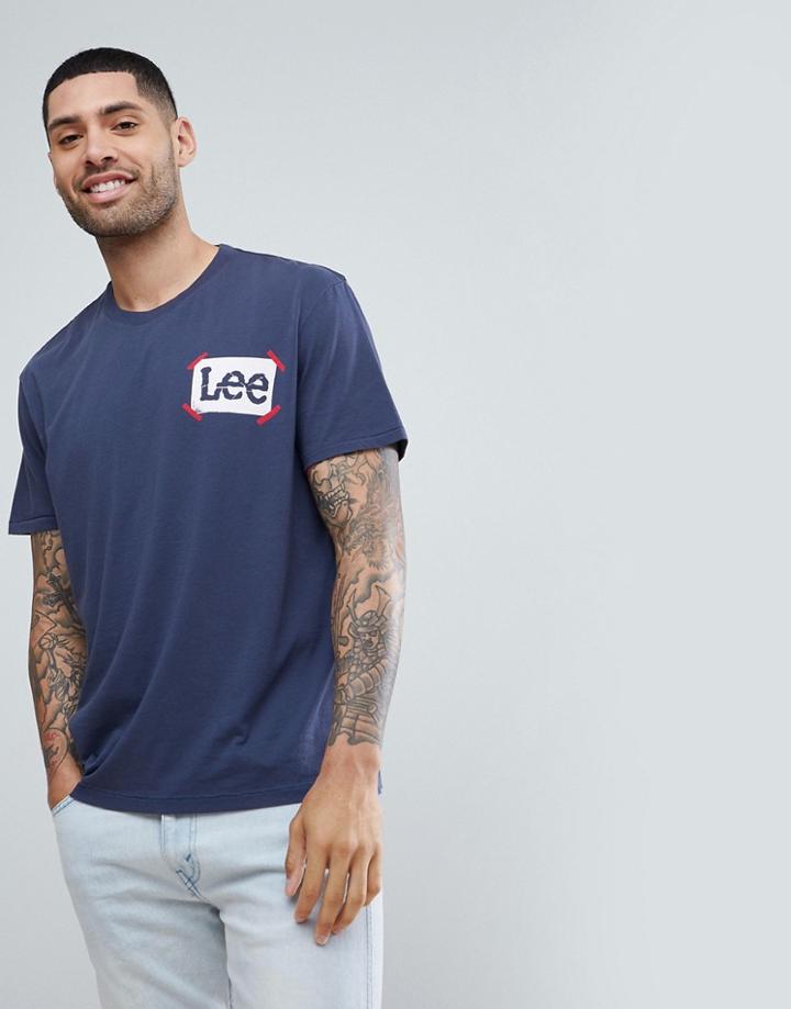 Lee Oversized Logo T-shirt - Blue