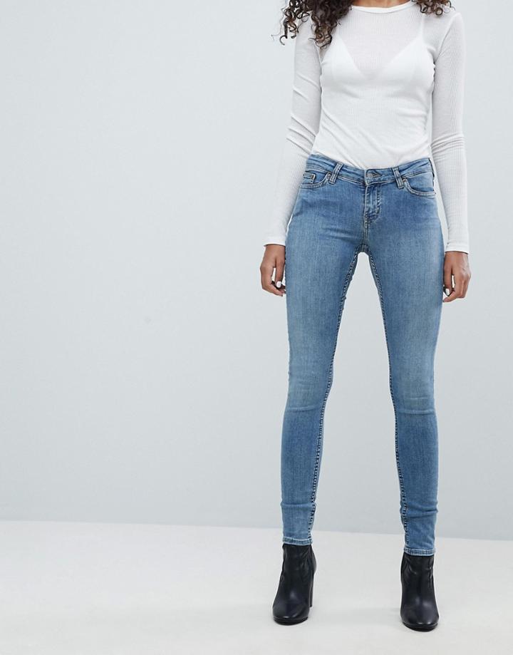 Weekday Saturday Low Waist Skinny Jeans - Blue