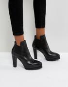 Allsaints Heeled Cutaway Ankle Boots - Black