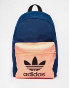 Adidas Originals Navy Backpack With Contrast Front Pocket - Shadow Blue
