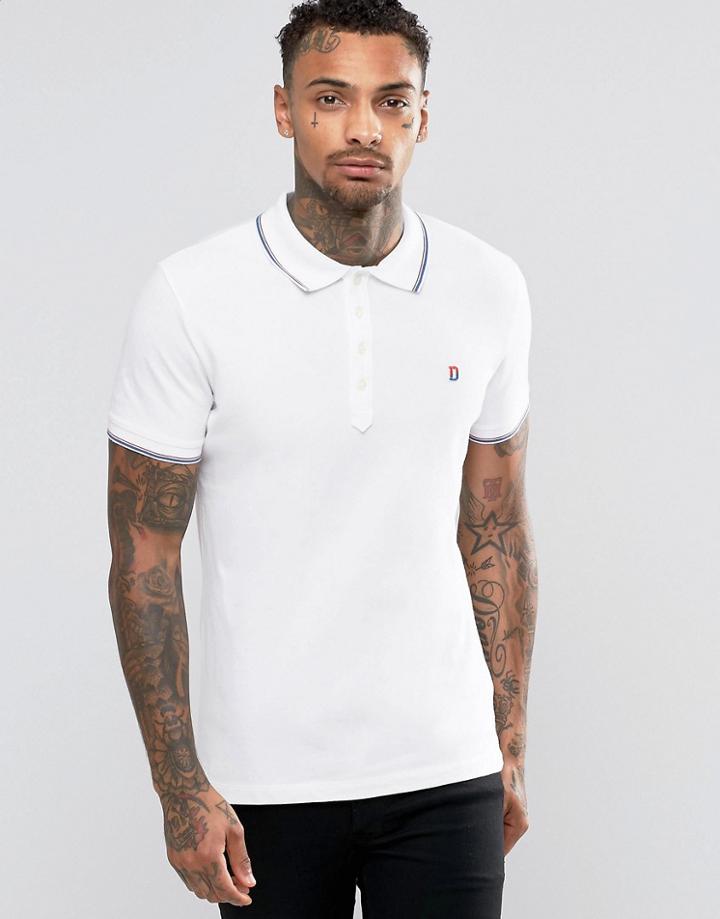Diesel T-skin Pique Tipped Polo - White