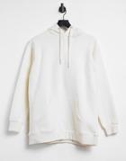 Urban Bliss Oversized Boyfriend Hoodie In Ecru-white