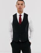 Asos Design Super Skinny Suit Vest In Black