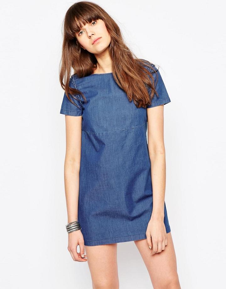 Only Denim Shift Dress - Chambray Blue