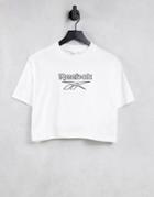 Reebok Large Logo Crop T-shirt In White