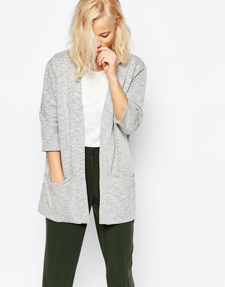 Selected Sabine Cardigan In Gray Marl - Mcm