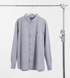 French Connection Plus Oxford Button Down Logo Shirt In Navy