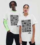 Collusion X Now Loading Unisex T-shirt With Print In White - White