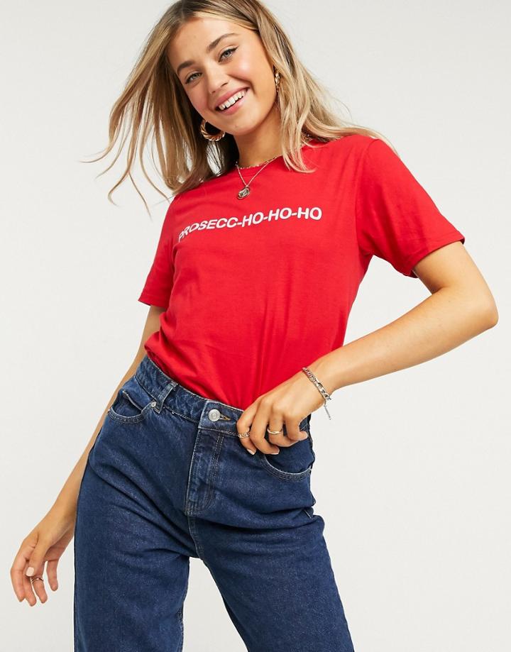 Skinny Dip Oversized Christmas T-shirt In Red
