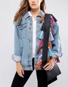 Yoki Fashion Detachable Bag Strap With Multi Colored Tassels - Multi