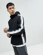 Asos Windbreaker With Side Stripe In Black - Black