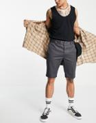Dickies Slim Fit Work Shorts In Charcoal Gray-grey
