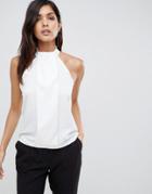 Vesper Pleat Front Top - White