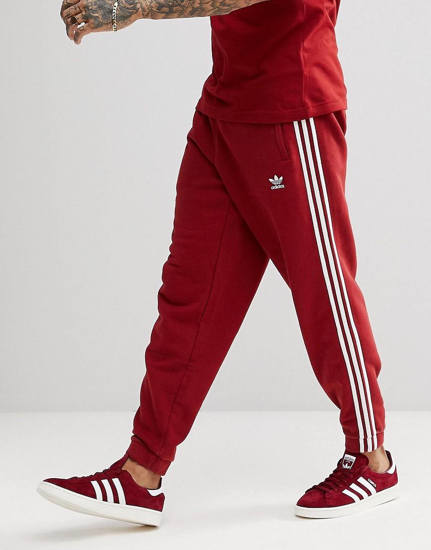 Adidas Originals Adicolor 3-stripe Joggers In Red Cw2428 - Red | LookMazing