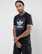 Adidas Skateboarding Palm Print T-shirt In Black Br4990 - Black