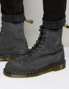 Dr Martens 1460 8 Eye Suede Boots - Gray