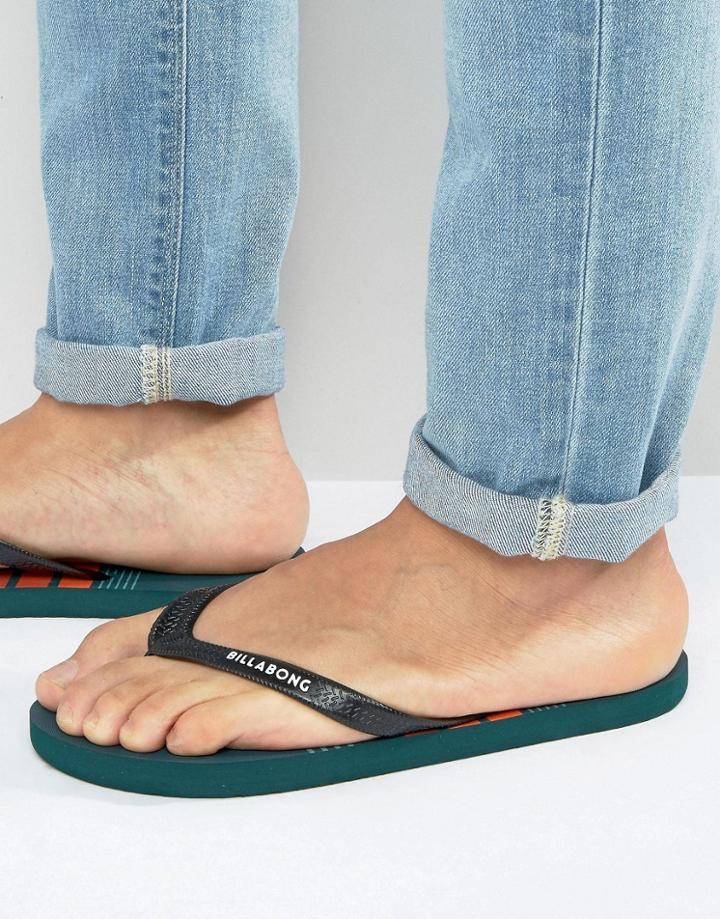 Billabong Tapa Stripe Flip Flops - Blue