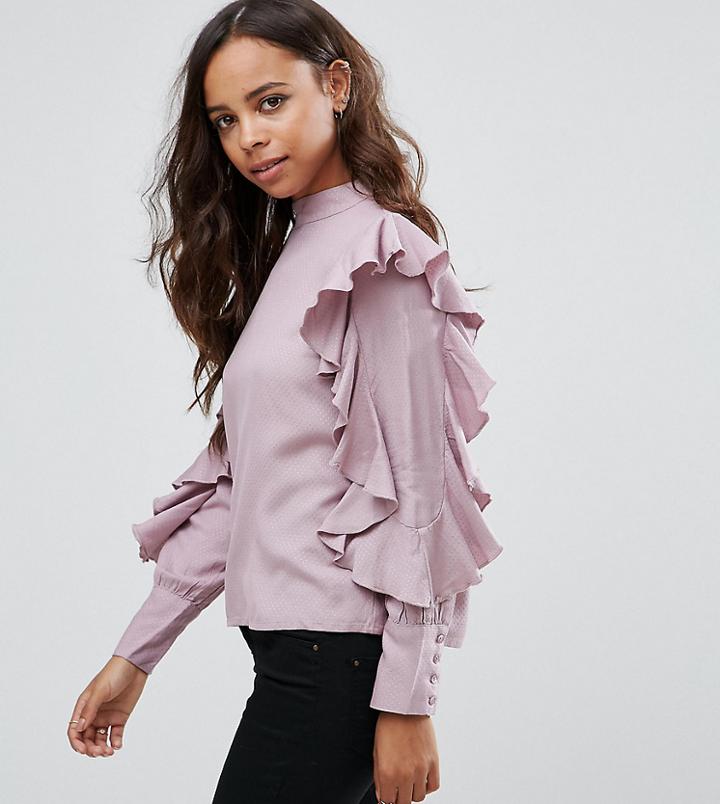 Vero Moda Petite Frill Sleeve Top