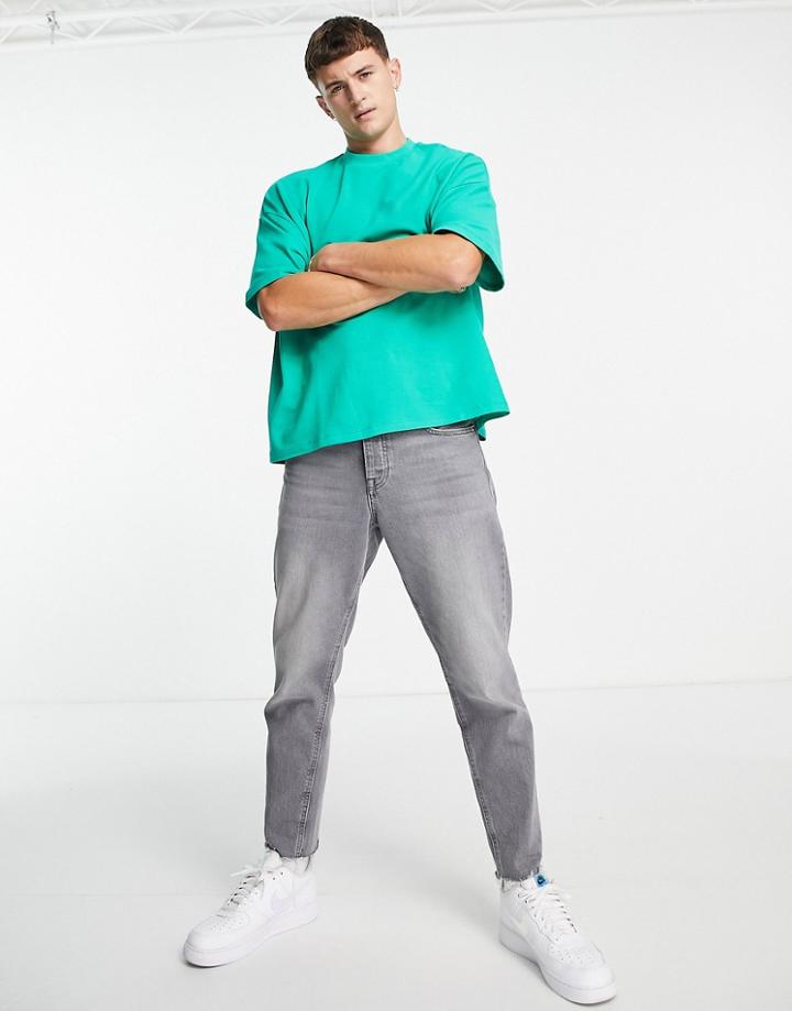 Asos Design Oversized Pique T-shirt In Bright Green
