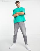 Asos Design Oversized Pique T-shirt In Bright Green