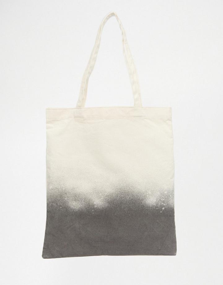 Asos Tote With Gradient Print - White