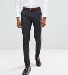 Asos Design Tall Super Skinny Smart Pants In Charcoal - Gray