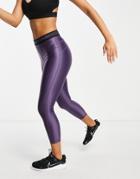 Nike Pro Training 7/8 Leggings In Purple-blues