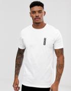 Hugo Durni Contrast Chest Logo T-shirt In White - White