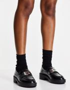 Asos Design Mutton Slipper Flat Shoes In Tan Snake-brown