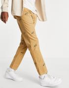 Tommy Jeans Critter Logo Cord Dad Fit Pants In Tan-brown