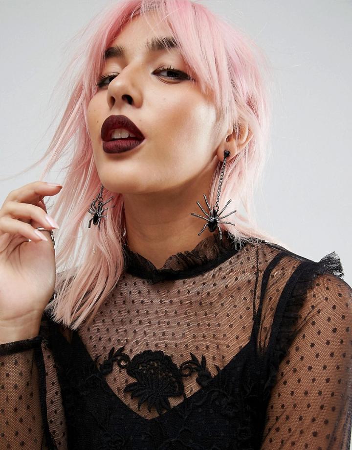 Asos Halloween Spider Earring - Silver