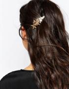 Reclaimed Vintage Star Hair Clip - Gold