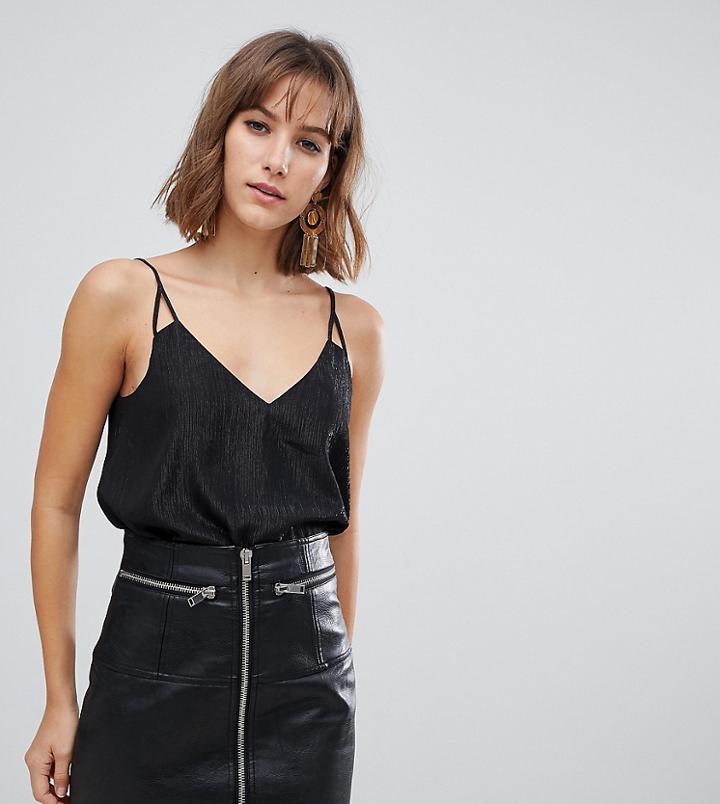 River Island Cami Top In Black - Black