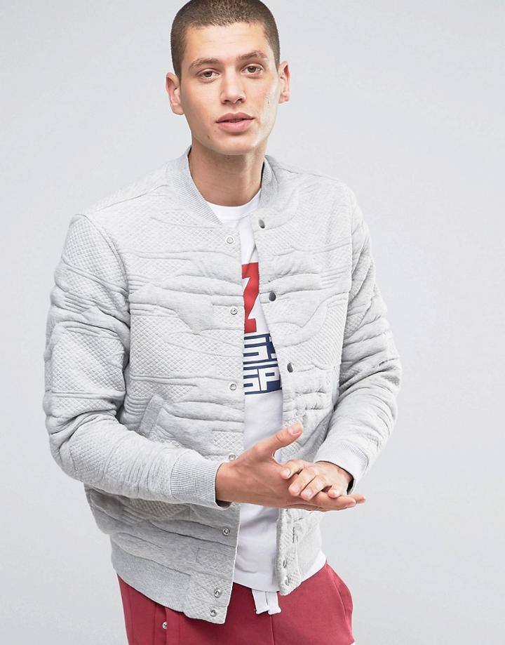 Diesel S-bomb Sweat Bomber Stitch Detail - Gray