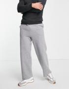 Asos Design Wool Mix Sweatpants In Gray - Part Of A Set-grey